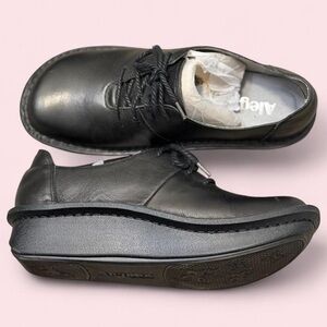 Women’s Alegria Leather Dillyn Oxford Shoes Black 38
